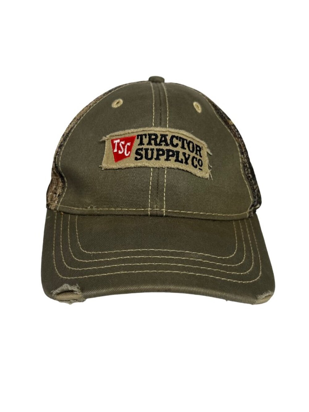 Tractor Supply Mens Hat Trucker Green Strap Back Mesh Size OS